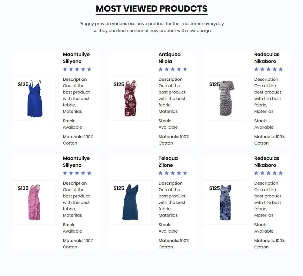 Maternity Clothes eCommerce Online Store