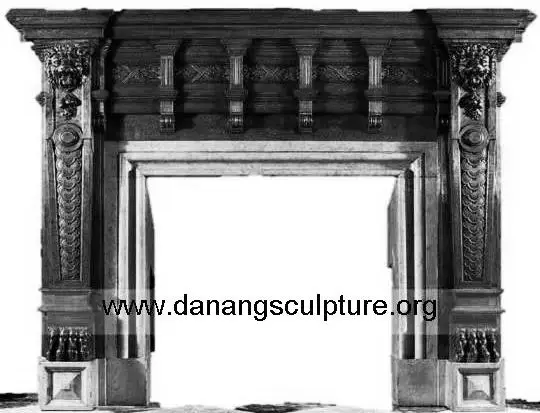 European style boy statue marble fireplace mantle french classic marble fireplace with angel statues design