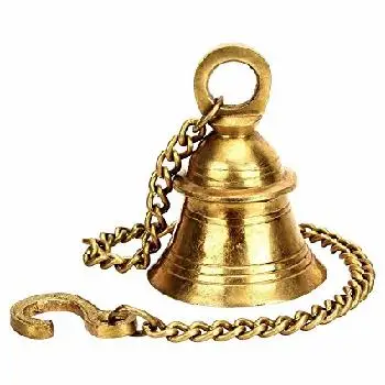 TEMPLE CHRISTMAS BRASS HANGING BELL COST EFFECTIVE HANDMADE DESIGN BRASS BELL