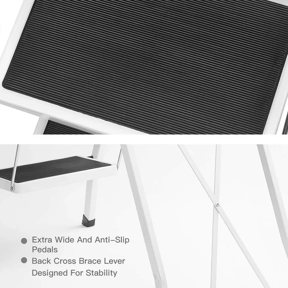 Портативный бытовой 3 ступенчатая стальная лестница с поручнем