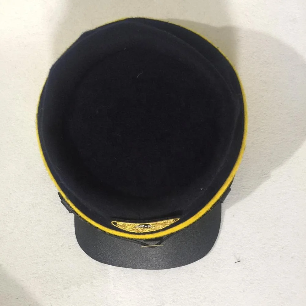 Reproduction U.S. Civil War Yellow Band  Kepi Military US Hand Embroidery Badge  Civil War Kepi