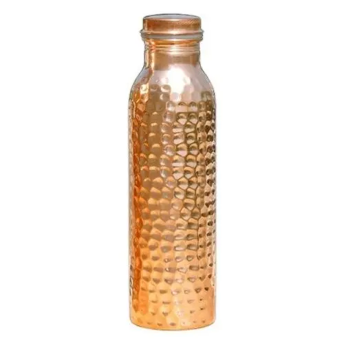 Hammered Copper  Water Bottle Stylish Joint Free with Ayurvedic benefited 100% pure & Leak Proof Bottle