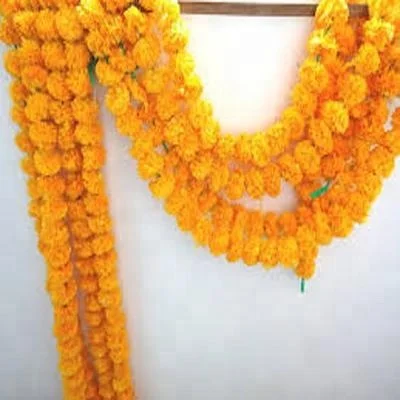 Artificial Marigold Fluffy Flower Garland for Decoration/Hanging Multi Color Flowers strings for Festivals/Decorations