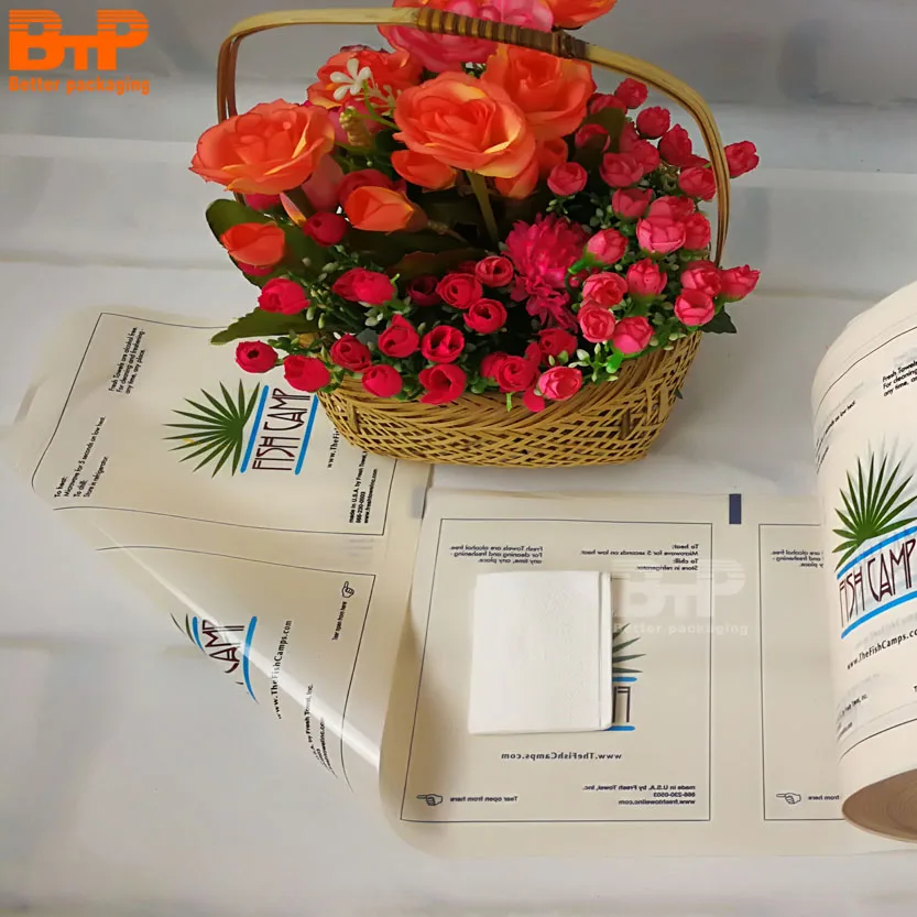 Wrapping packaging film for baby wipes packaging bag/ plastic roll film packing wet tissue