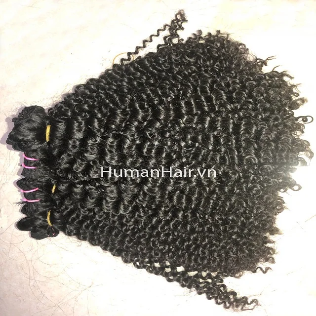 Best Curly and Wavy Vietnamese Hair Extension for hair business 100% virgin cuticle aligned hair extensions