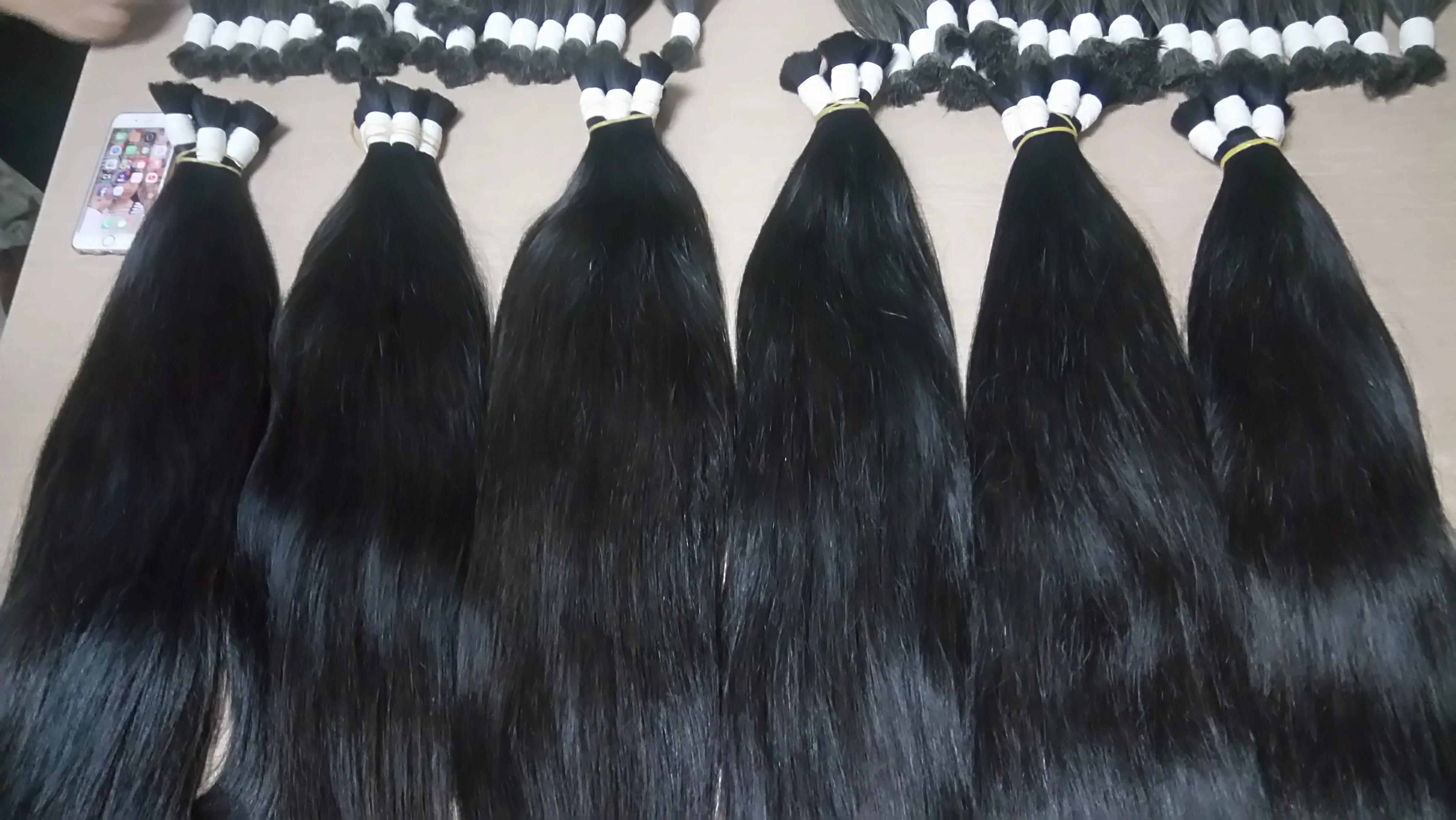 100% HUMAN HAIR BULK STRAIGHT NATURAL HAIR EXTENSION