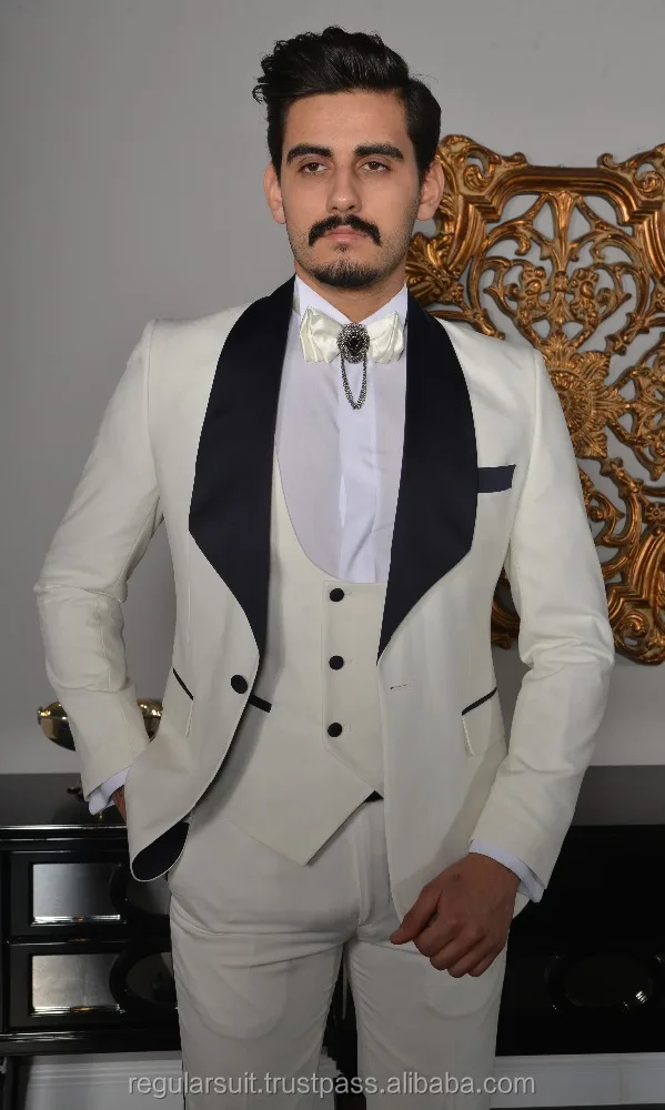 2018 Best Tuxedo White Wedding Suit