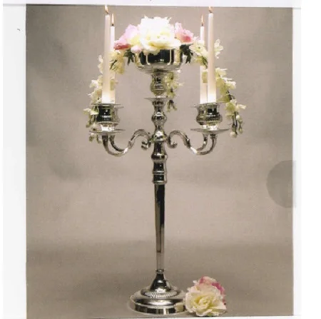 Silver Wedding Decoration beautiful Crystal Hangings Candelabra