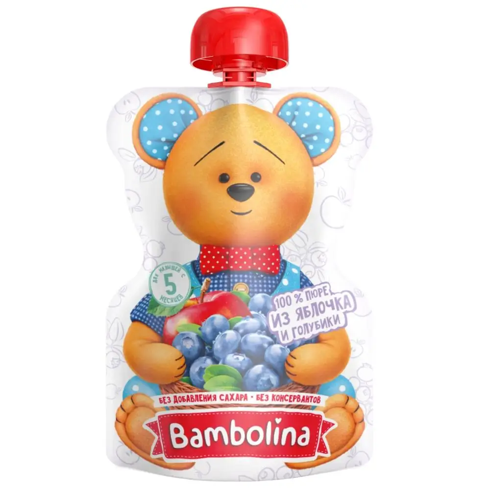 
Tasty Baby Puree With Apple And Blueberry 90G Wholesale Food From Bealrus 