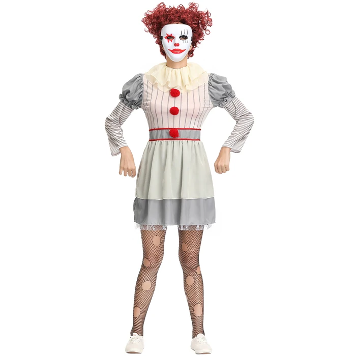 Adult Clown Role Play Fancy Dress Cosplay Carnival Halloween Clown Costumes