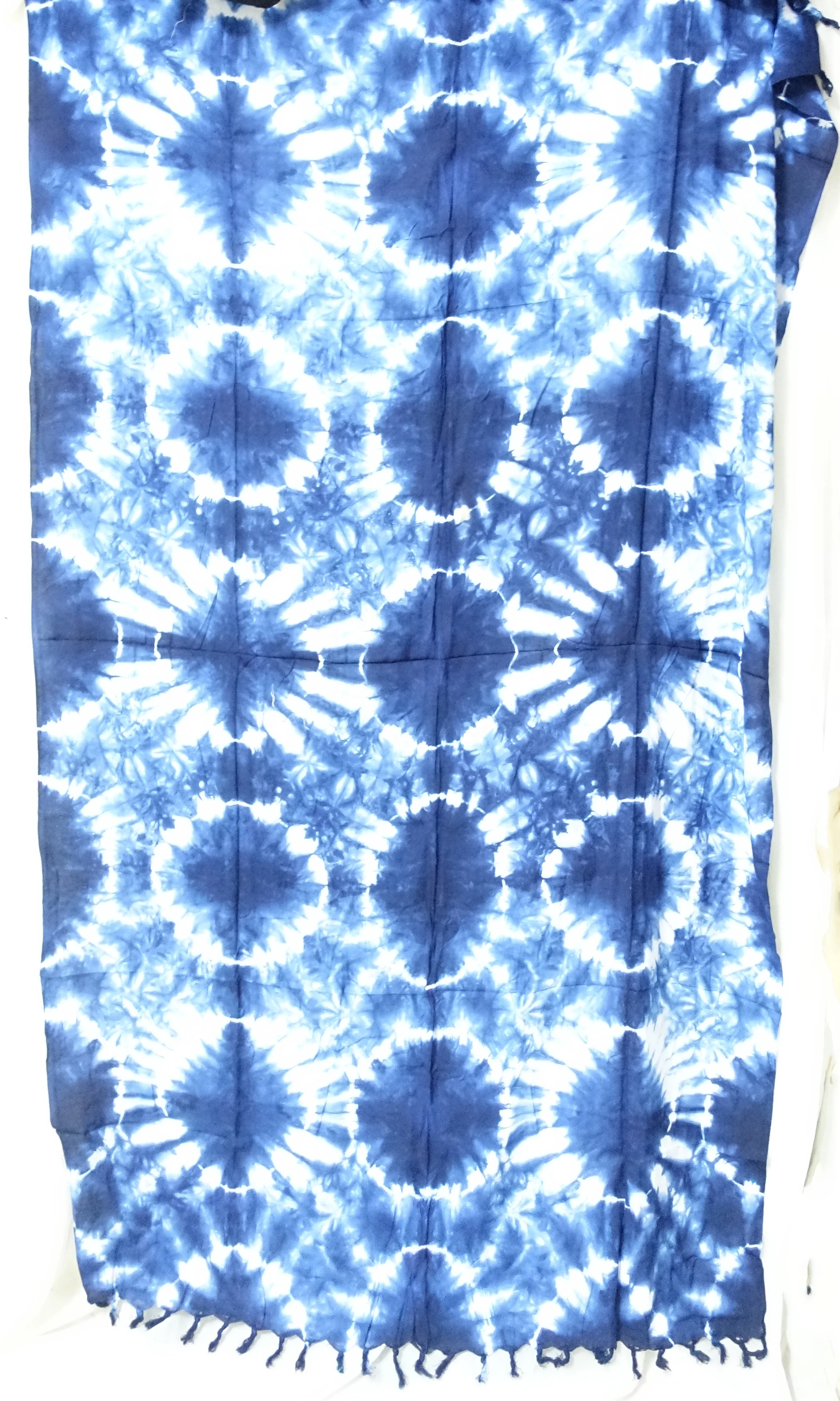 Синяя пикантная пляжная одежда цвета индиго с разноцветным узором ручной работы парео саронг