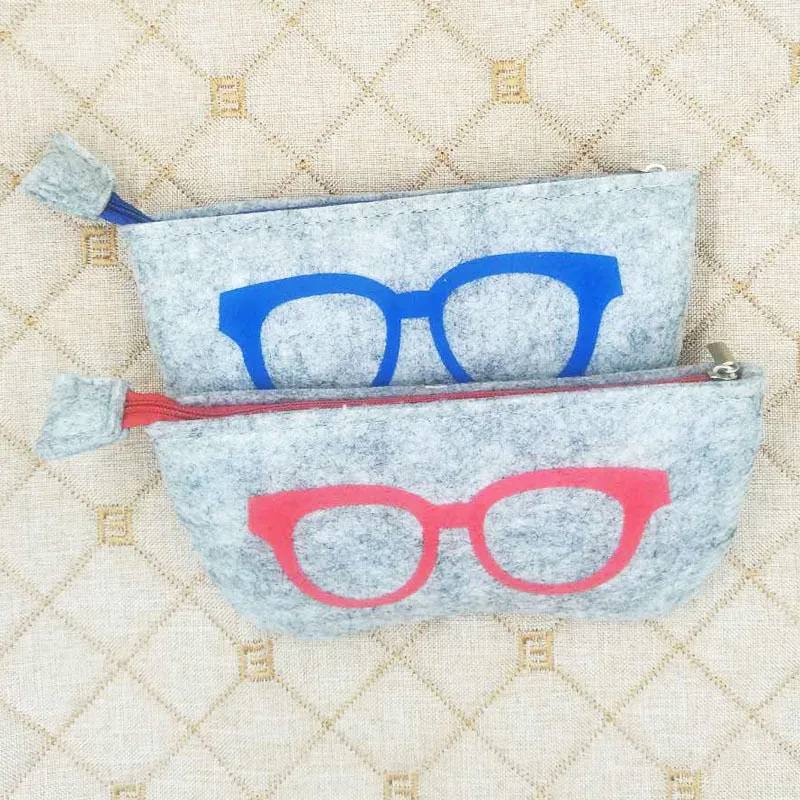 High Quality Felt Cloth Sunglasses Boxes High Quality Luxury Fabric Glasses Case Eyeglasses Accessories Fashion Glasses bag New
