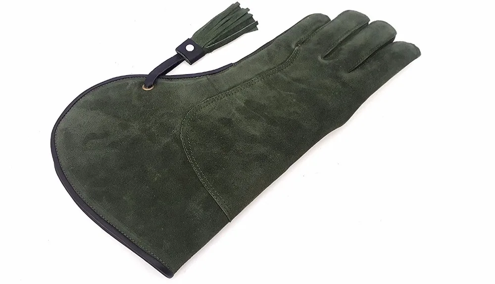 Custom Bird-handling Falconry Gloves with Long Cuff and Inner Fleece Leather Material ODM and OEM Service Available