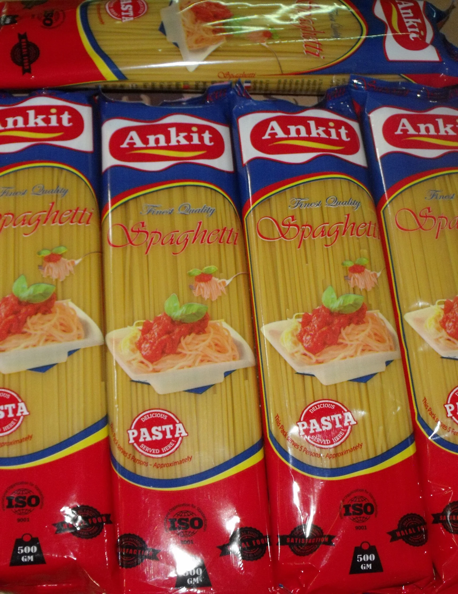 Spaghetti Dry Pasta 500 g Hard Wheat Ankit Brand Pasta made in Egypt Macaroni