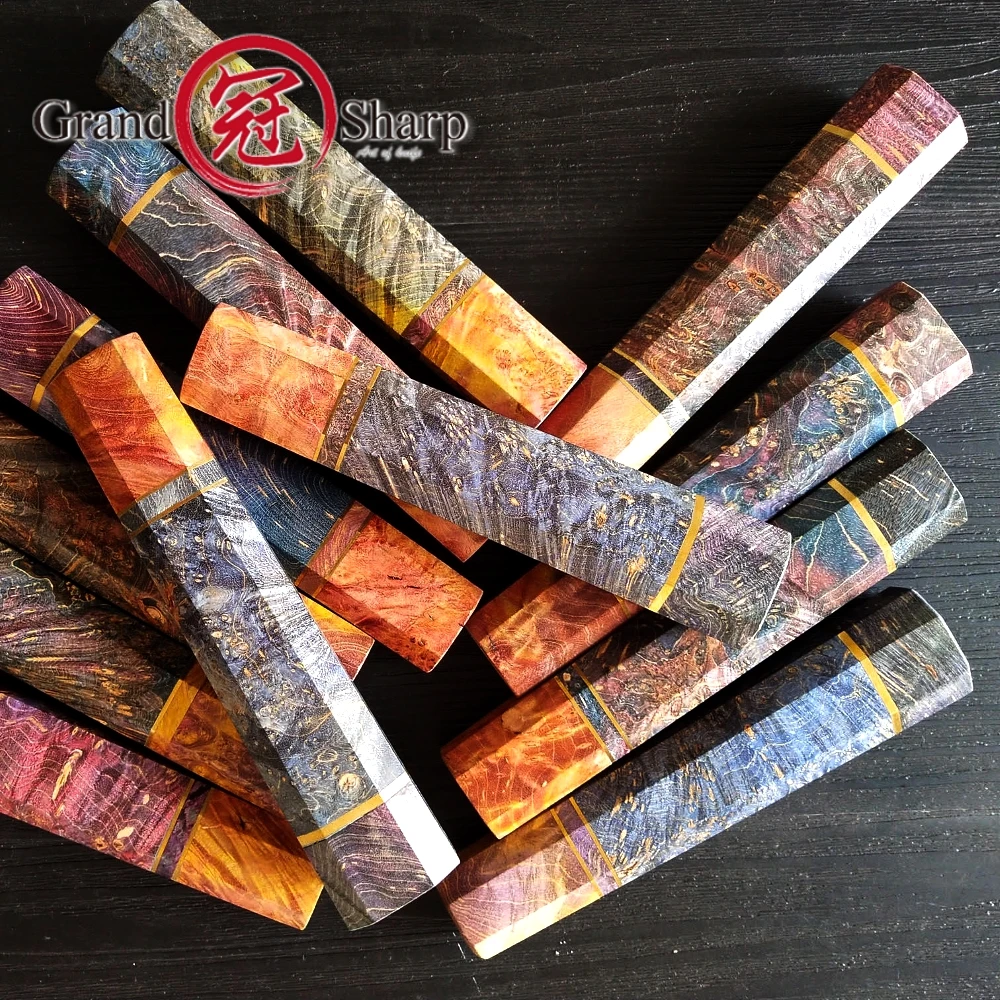 Рукоятка поварского ножа, запчасти «сделай сам», кухонные ножи, отверждаемая деревянная восьмиугольная ручка, инструменты для шеф-повара