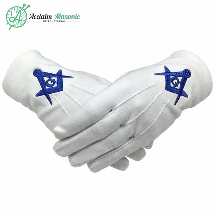 Masonic Freemason Uniform Cotton with Blue Square Compass