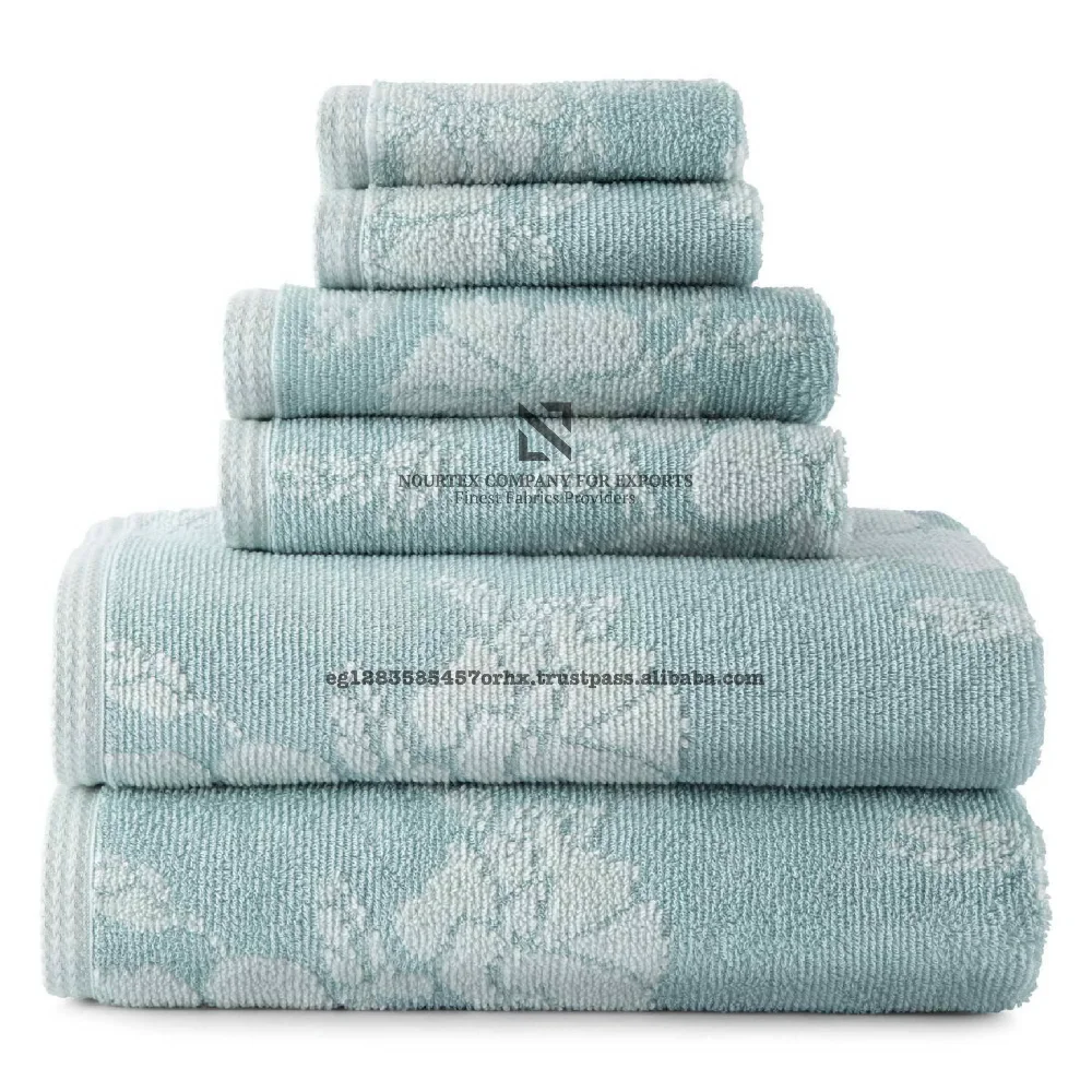 High Quality Home Textile Plain Dyed Terry Fabric Dobby Bath Towel Soft