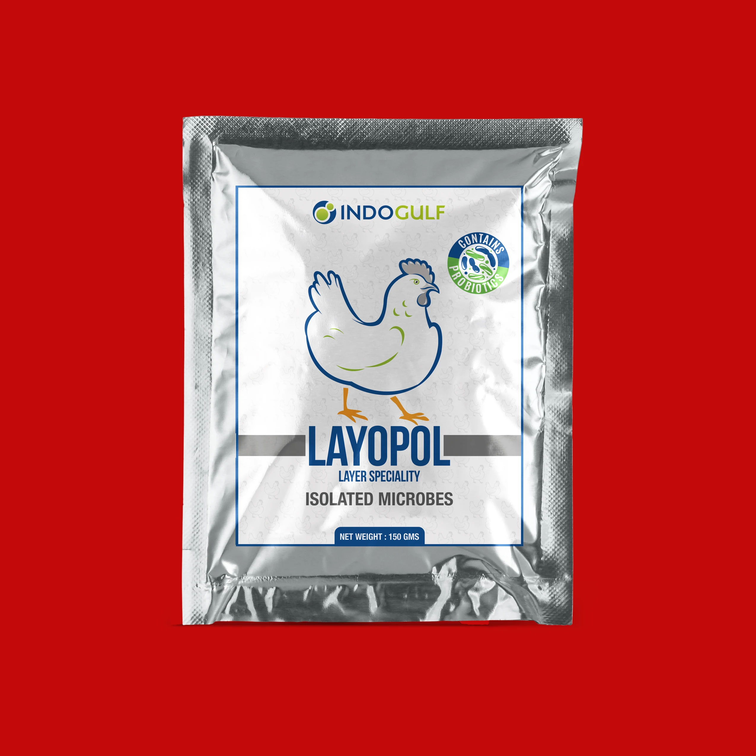 Poultry Feeding Layer Birds | Stress Reliever | Probiotic Microbes | Water Soluble Direct Fed | 18 x 10(11) CFU per 150 gms