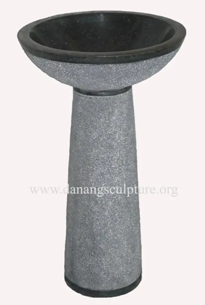 Wholesale Retail Custom Hand Carved Stone Bowls Natural Marble Freestanding Pedestal Basin Stone Wash Basin