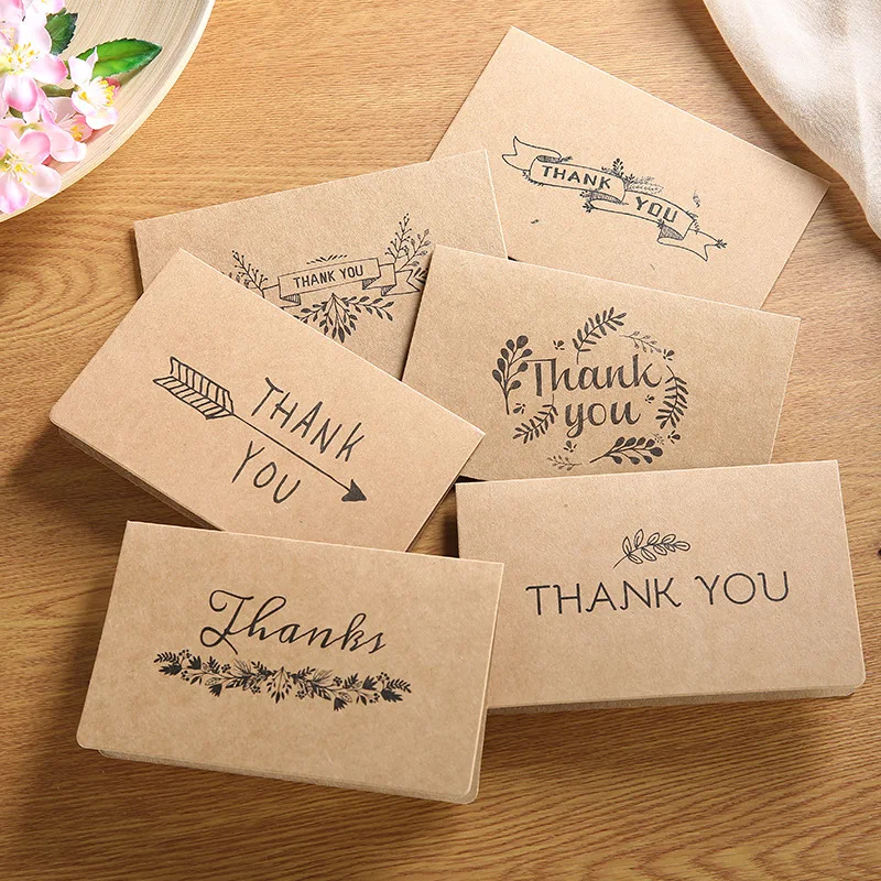 Kraft paper birthday cards holiday greeting cards blessings cards