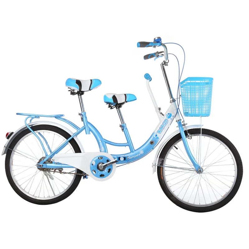 Hot sale single speed double seat bike Parent-child bicycles tandem bike two seats