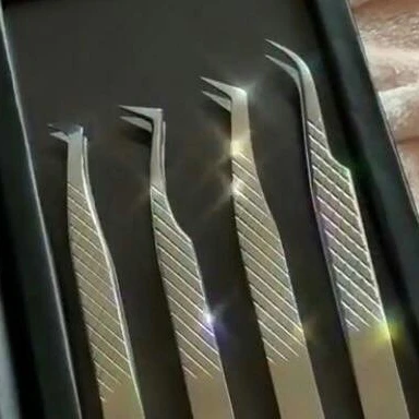 
colorful false lashes tweezers women facial beauty diamond 