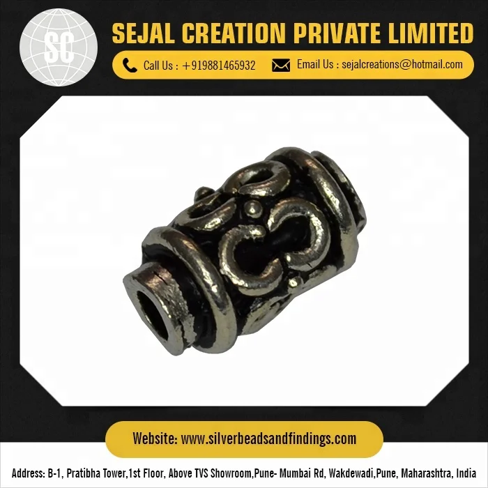 Окисленные серебряные бусины этнические ручной работы