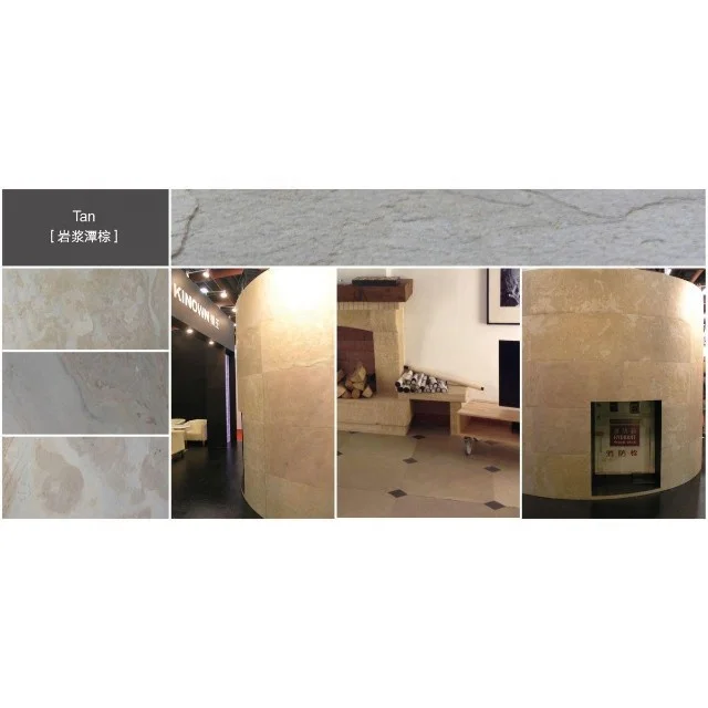 Natural 2MM Interior Ultra Thin Smooth Flexible Tan Slate Stone Thin Flexible Veneer Sheet For Interior Exterior Decoration