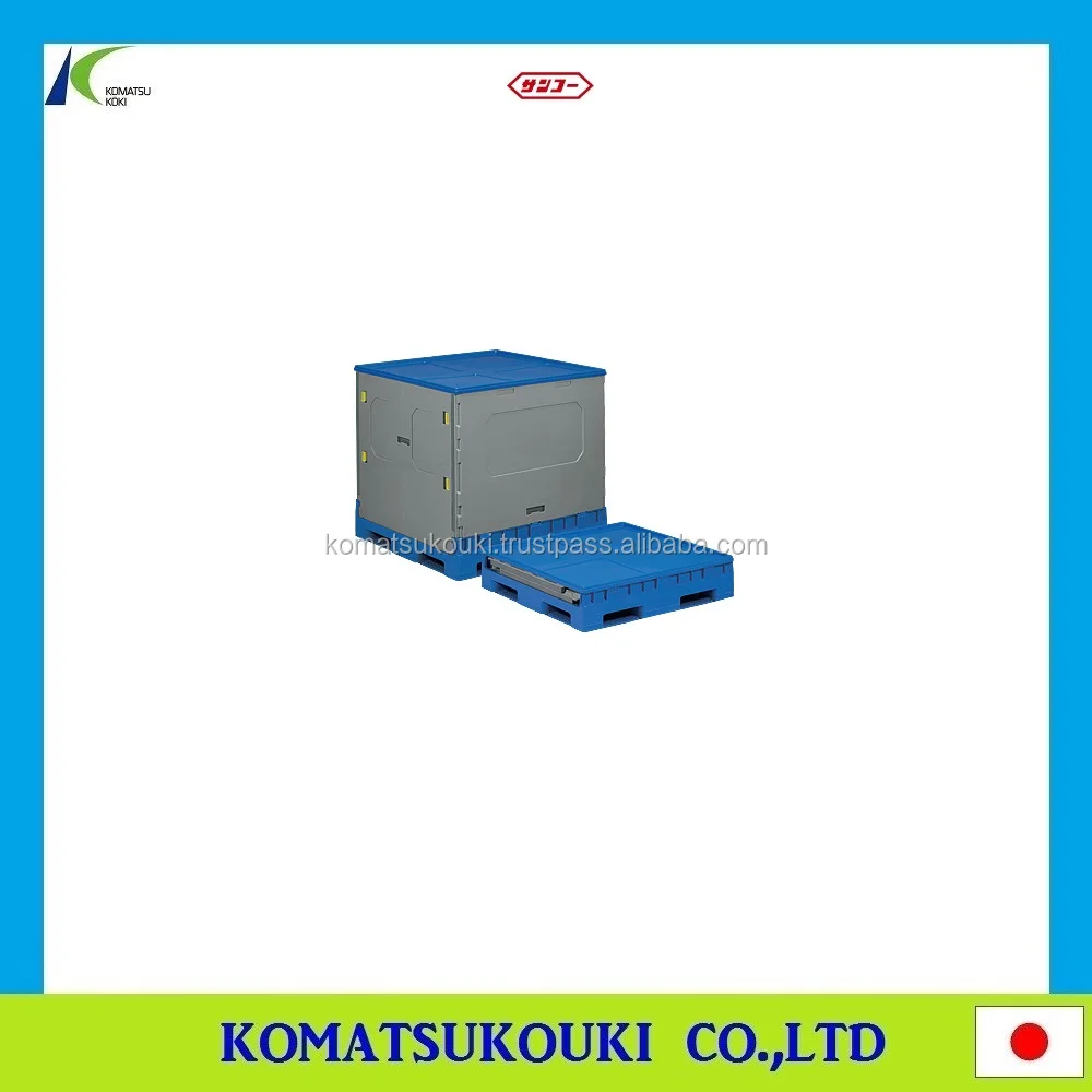 Stackable and foldable Japan SANKO industrial folding container box, storage container and plastic box also available