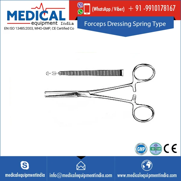 Surgical Instruments Straight Stainless Steel Forceps Dressing Spring Type