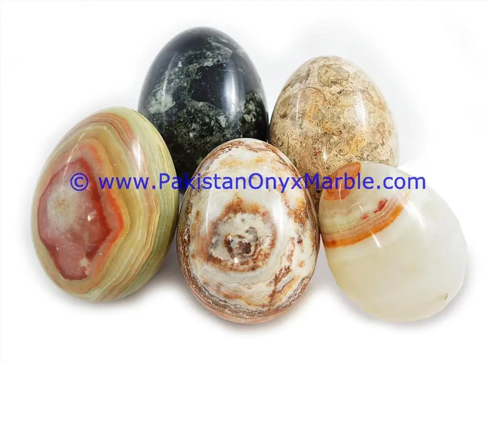 Pakistan Polished Multi Green Onyx Egg Handicrafts Marble Stone Carved Decoration for Home for Love Style