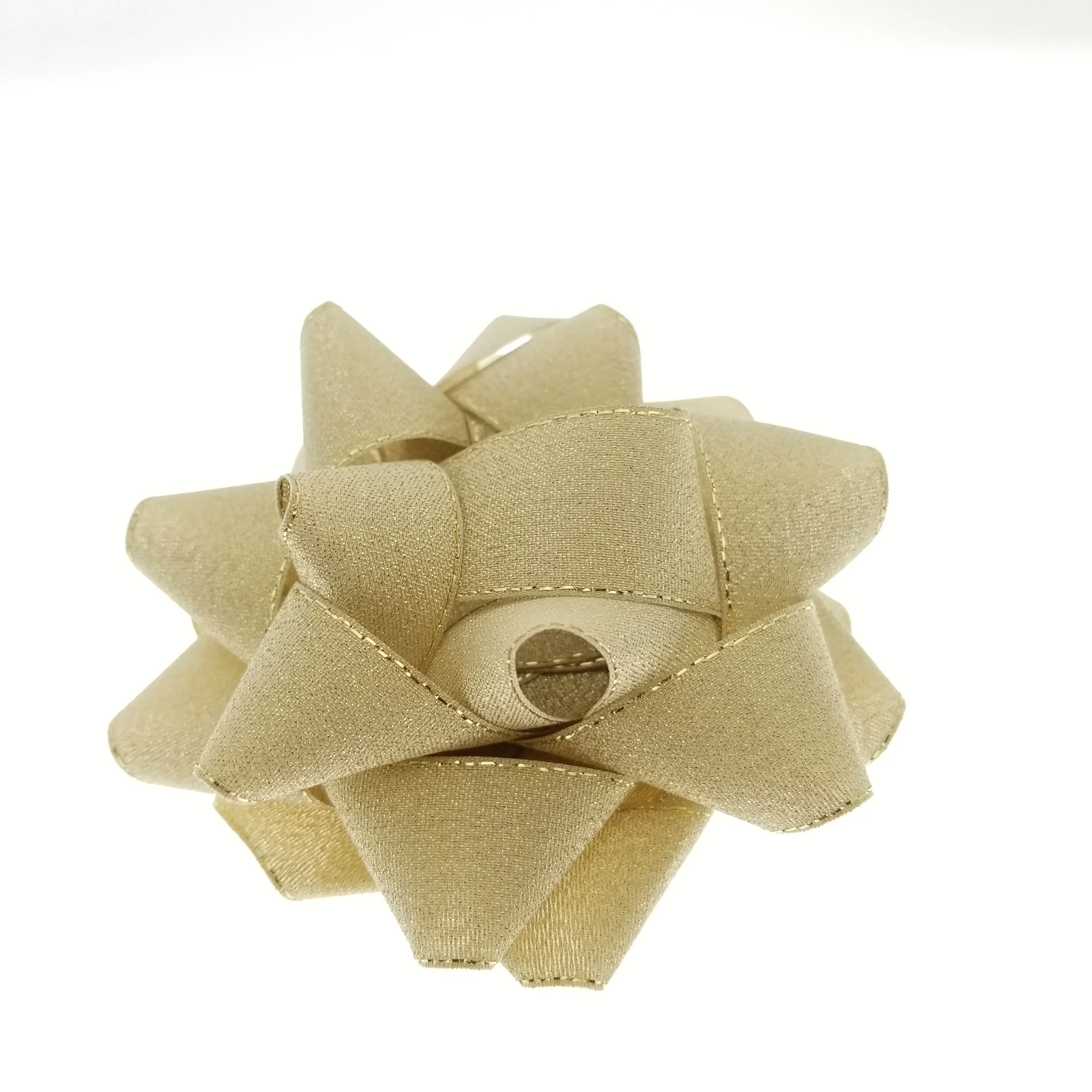 Shinny ribbon star bow metallic gold woven ribbon gift box ribbon for customized gift box