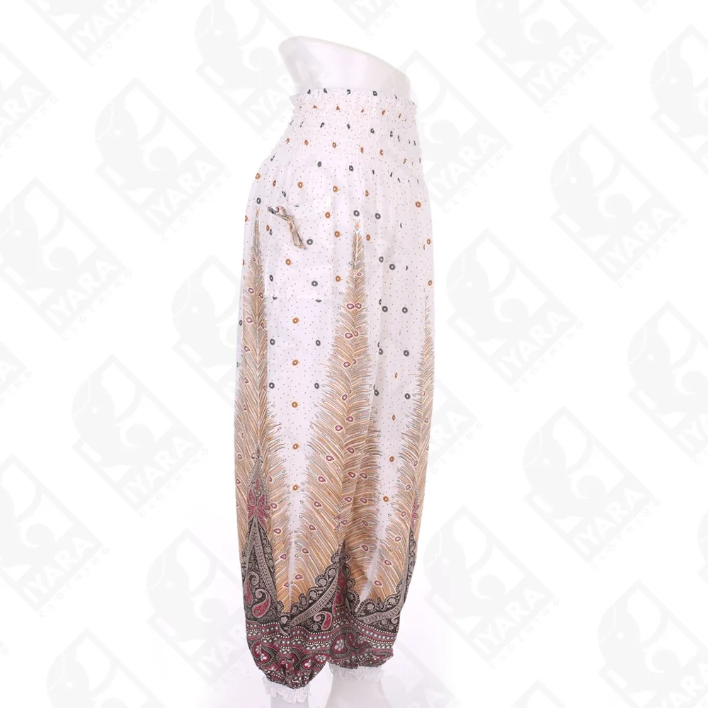 Thai Aladdin Gypsy Hippie Boho Harem Yoga Pants with pockets