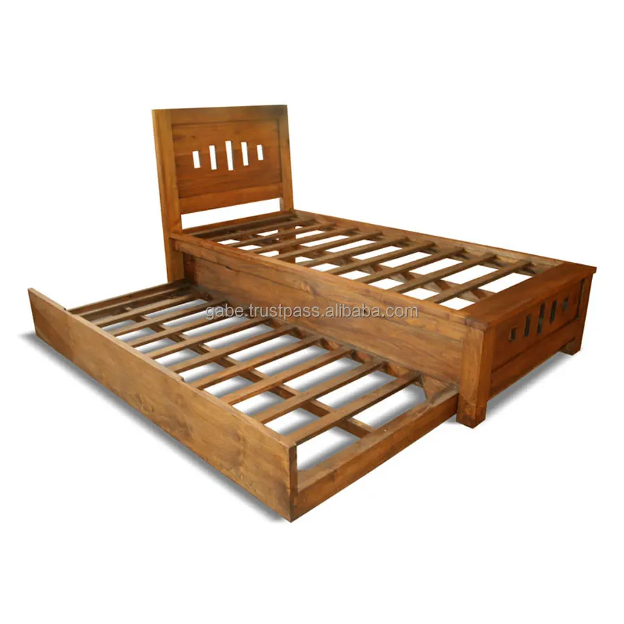 Одноъярусная кровать, модель Калифорнийского массива тикового дерева