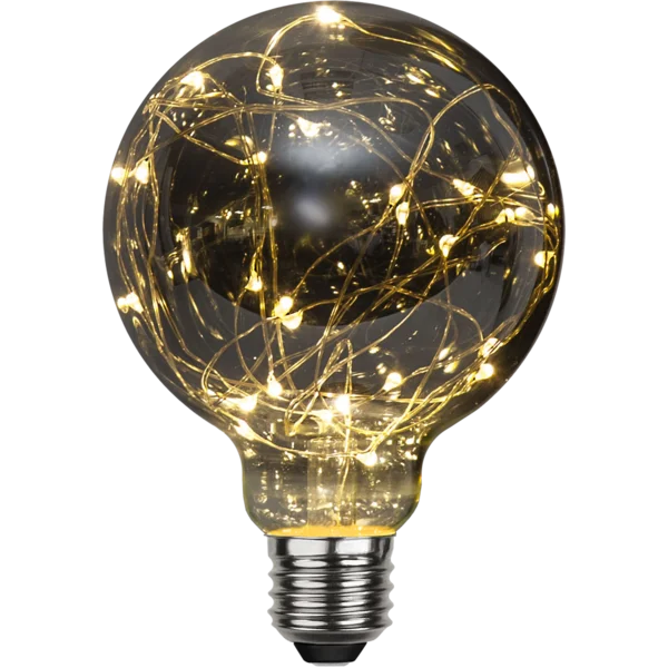 Retro style G125 Edison led spiral filament light bulb with smoking grey best filament lamp