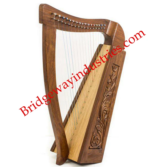 
27 Inch Tall Celtic Irish Knee Harp 17 Strings Solid Wood 