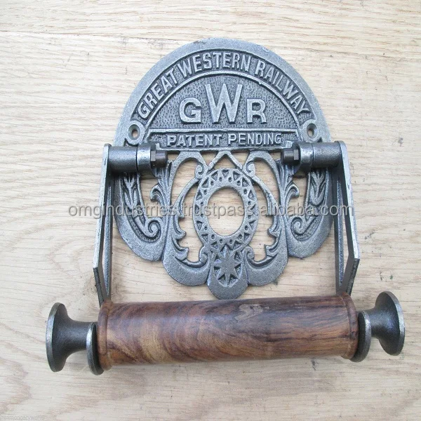 OMG Industries Victorian Style Cast Iron Toilet Paper Role Holder