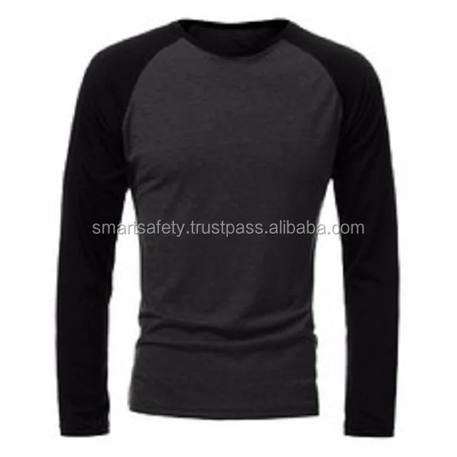 2018 Men FULL Sleeve BLACK Blank Ultra Cotton T Shirt with all sizes