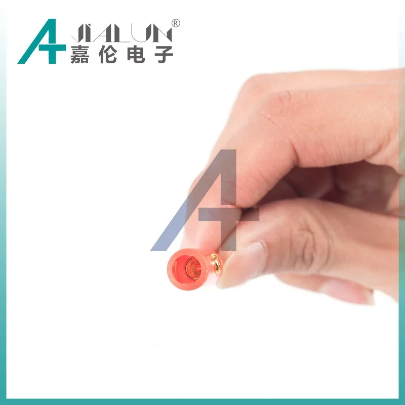 JIALUN 41MM Length 4MM Solderless Connector Screw Brass Banana Plug