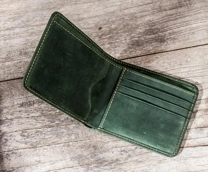 Handmade Men Leather Wallet Credit Card Holder