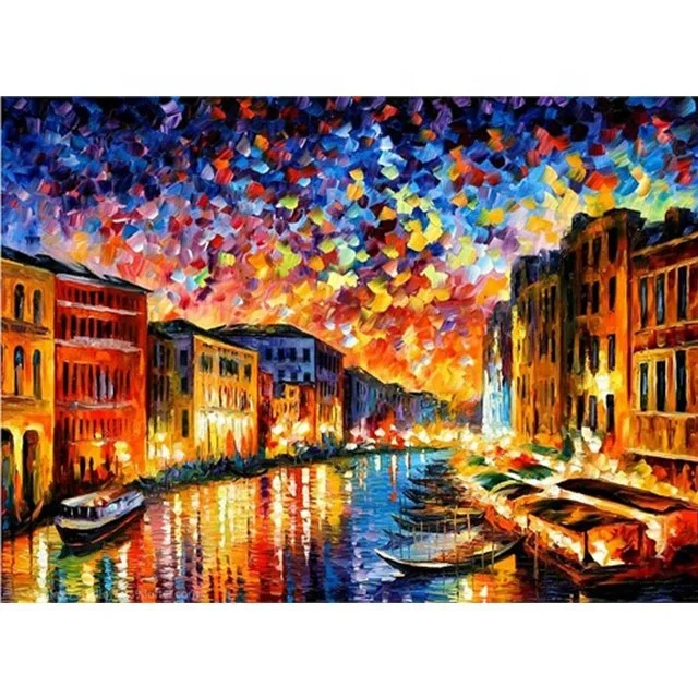 Amazon Handmade DIY Digital Painting By Numbers Home Decor Our Romance Under Umbrella Oil Painting By Number Kits On Canvas