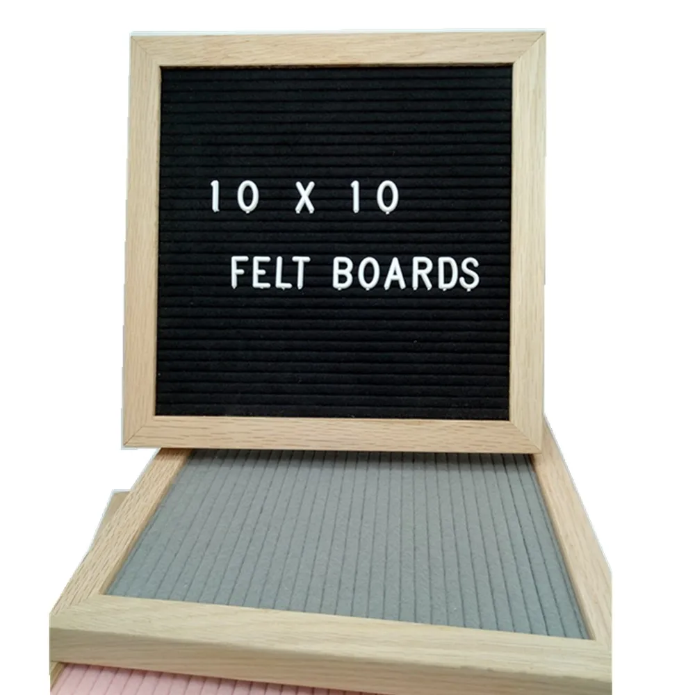 
Amazon Hot Sale Big Letter 10X10 Rustic White Wood Frame Felt Letter Board 
