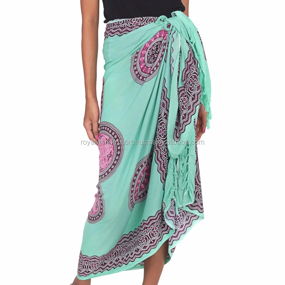 Ручной экран печатных Мандала район ткани саронг для дам