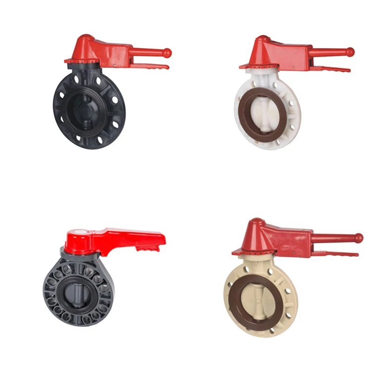 DN50 DN 50 DN65 DN80 DN100 DN150 2 3 4 6 Inch Handle Spring Loaded Manual Plastic PVC FRPP PPH CPVC PVDF UPVC Butterfly Valve