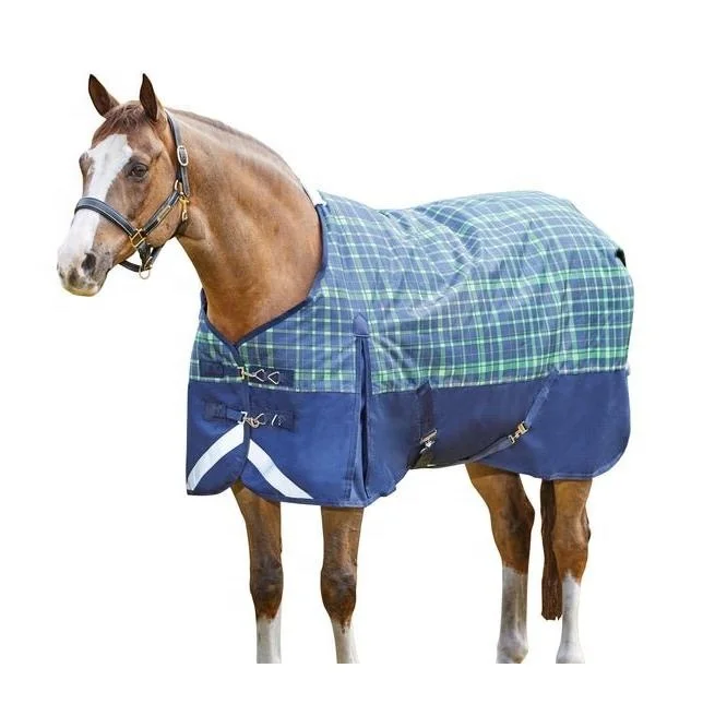 High Quality Equestrian Waterproof Breathable Combo Turnout Horse Rug Horse Racing Supplies Horse Blanket White Winter GUA