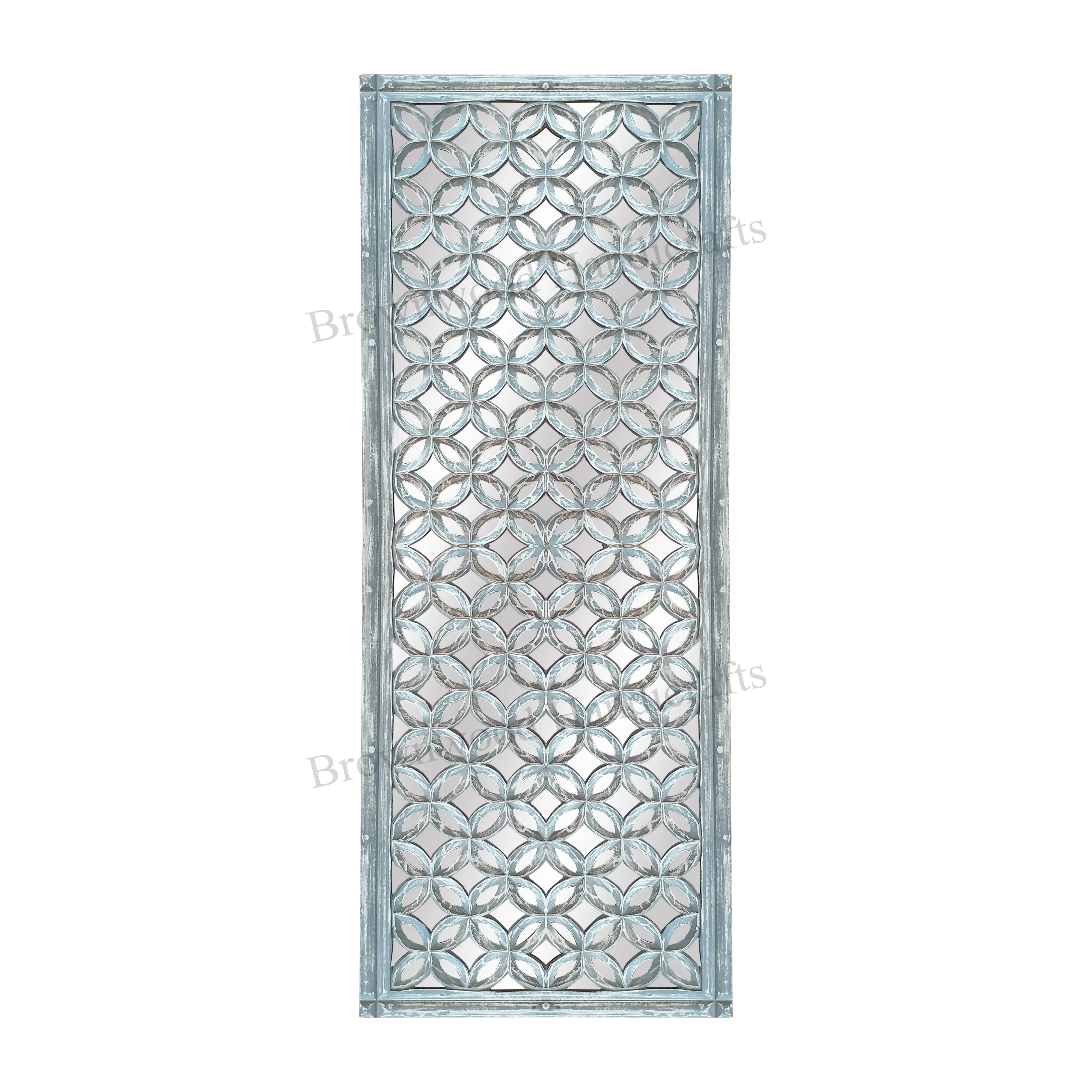 Exporter of High Quality Wall Decorative MDF Wood Carving Mirror Wall Panel Rectangular shaped Hand Carved Mirror Panel