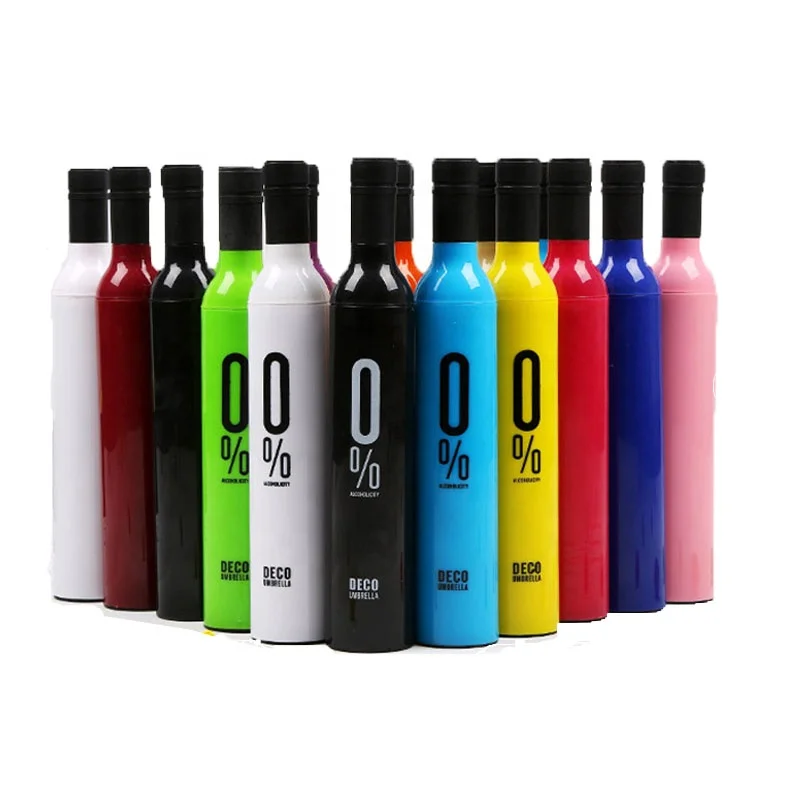 Cheap wine bottle shape umbrella promotion gift