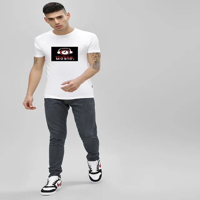 High Quality Blank Unisex t shirt promotional organic t-shirt Custom logo customised label TShirts