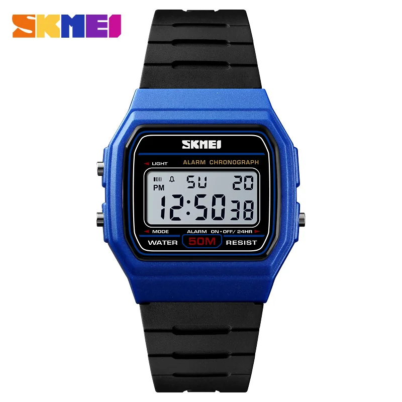 SKMEI 1412 factory wholesale price chronograph LED waterproof custom brand digital watch sport wrist men watch