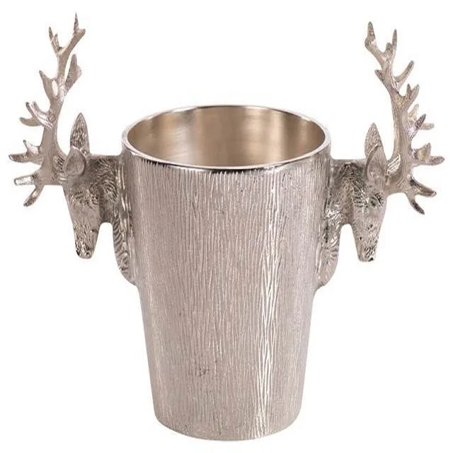 silver plated unique deer handle wine cooler Light Color Beaded Fancy Wholesale Luxury Wine Cooler For Sale
